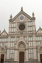 Fototapeta na wymiar Basilica of the Holy Cross in Florence, Italy