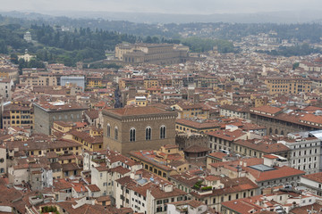 Fototapeta na wymiar Florence cityscape in the fog