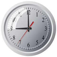 Wall mounted digital clock.