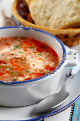 Ukrainian beetroot soup - borscht,