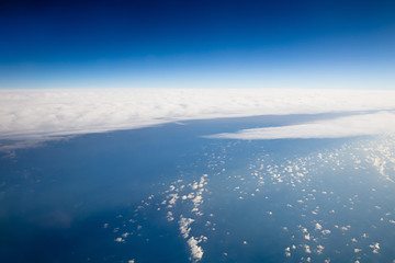 Sky veiw from airplane