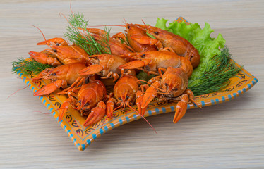 Boiled crayfish