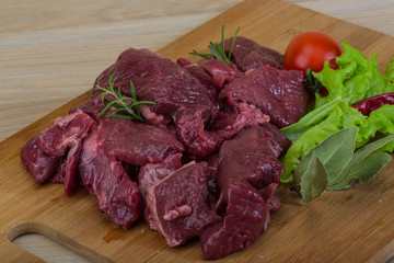 Raw venison
