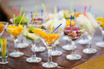 Fresh tasty fruit cuts