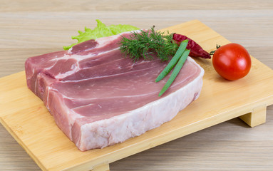 Raw pork meat