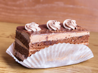 Chocolate Cheesecake with three kinds of chocolate.
