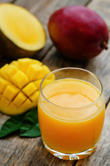 mango juice and fresh mango