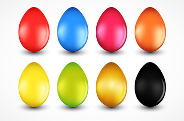 Beautiful Easter Egg Set Vector Illustration