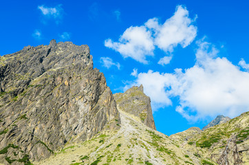 Summer landscape of Tatra Mountains in 5 lakes valley, Slovakia