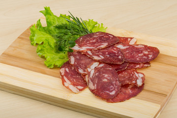Sliced salami