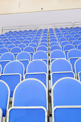 Blue stadium seats hall handball