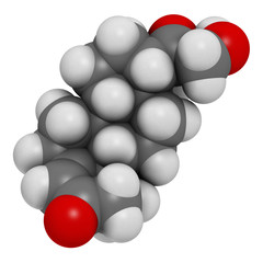 Deoxycorticosterone (DOC) mineralocorticoid hormone molecule. 