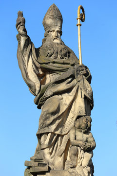 Baroque Sculpture from Prague Charles Bridge, Czech Republic