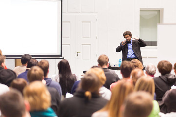 Speaker Talking at Business Conference.