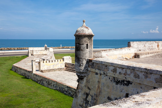 Espig&oacute;n del Baluarte de Santa Catalina tambi&eacute;n llamado Espig&oacute;n de la Tenaza en la muralla de Cartagena de Indias en Colombia