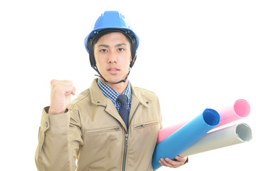 仕事に励む労働者