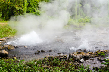 Fototapeta na wymiar Spring of naturally hot water