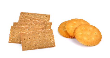 Cracker isolated on over white background