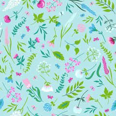 Seamless pattern with flowers