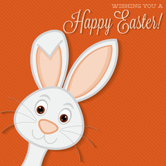 Bright Easter bunny card in vector format.