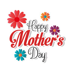 Mothers day card design, vector illustration.