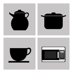 Kitchen design, vector illustration.