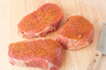 seasoned steaks