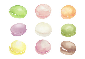 かわいいマカロンのイラスト　