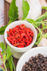 Garlic, Goji berry and Peppers