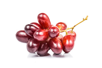 Small bunch of juicy crimson red graps