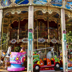Colorful Carousel or Merry-Go-Round