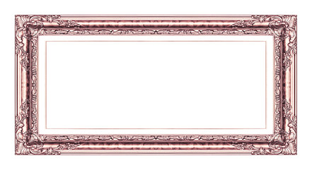 pink  frame isolated on white background, with clipping path