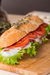 sandwich from fresh baguette