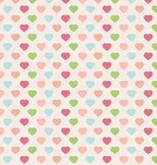 colorful hearts seamless pattern vector illustration