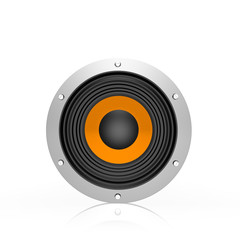 Fototapeta premium loud speaker, on white background