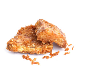 Traditional Thai dessert or snack, deep fired yam