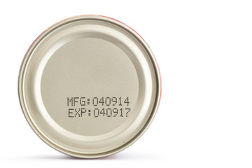 Macro expiration date on canned food
