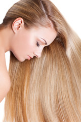 Girl with long blond hair