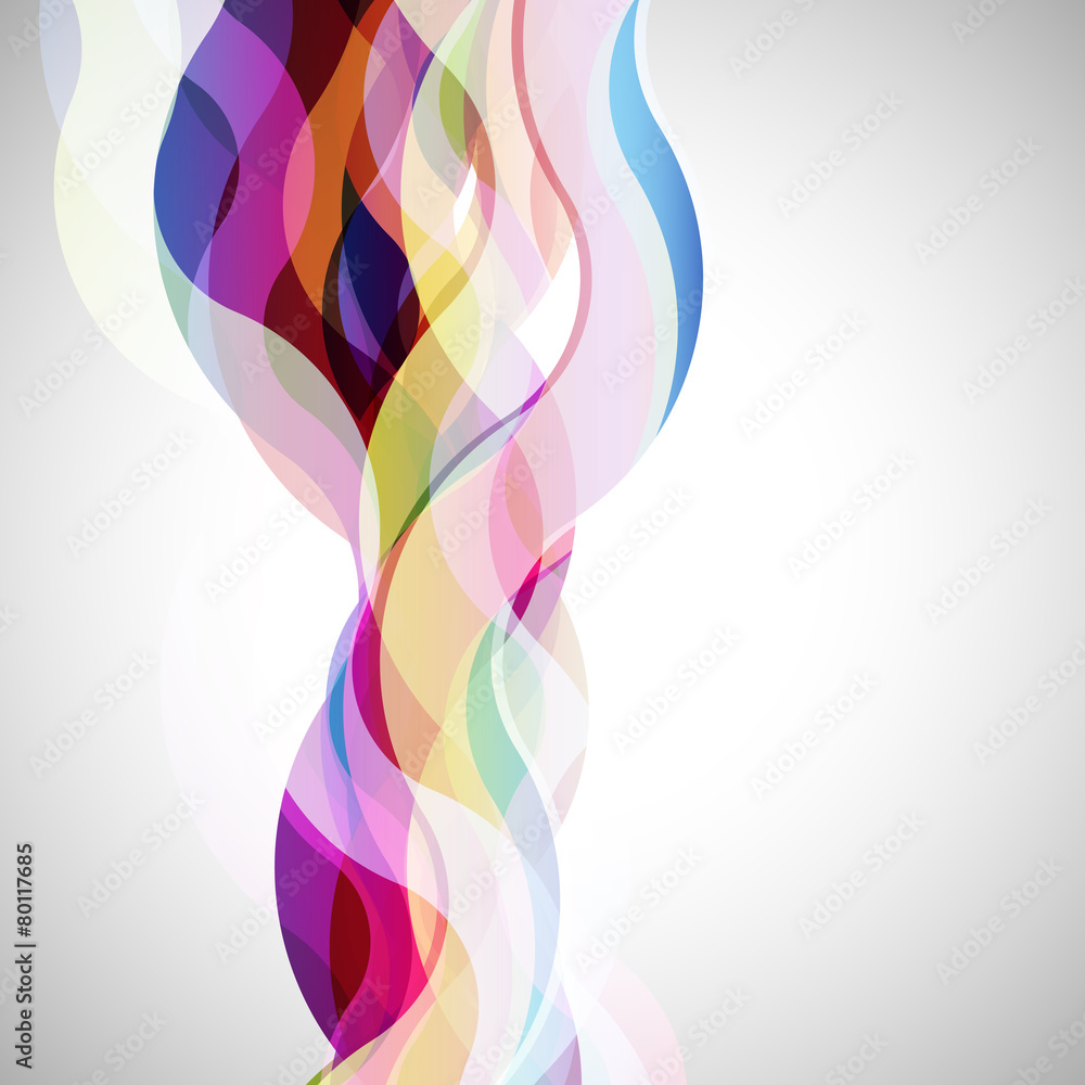 Poster Abstract background with rounded design elements.