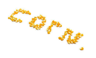 corn seeds make word