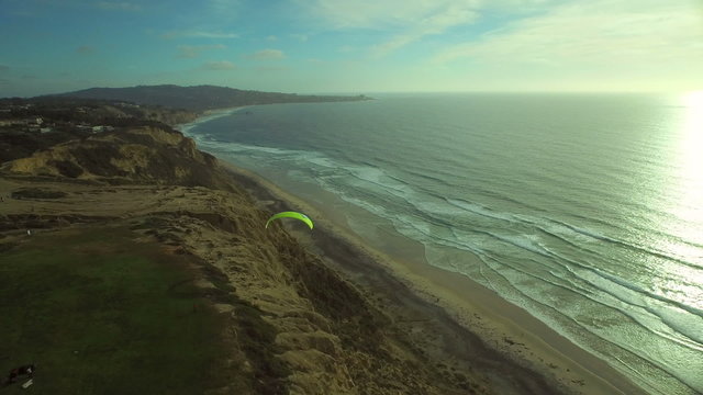 La Jolla Aerial Blacks Beach Paragliding