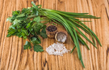 greens on the table