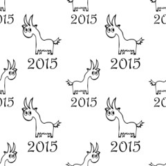 seamless pattern with  goat