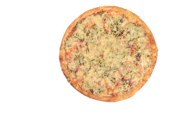 Итальянская пицца Пикантная на белом фоне