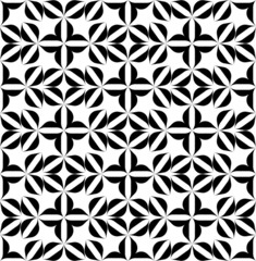 Fototapeta premium Black and white geometric seamless pattern, abstract background.