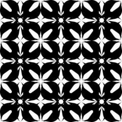 Black and white geometric seamless pattern, abstract background.