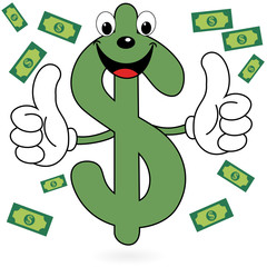 Happy Dollar symbol