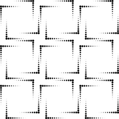 Black and white geometric seamless pattern with circle.