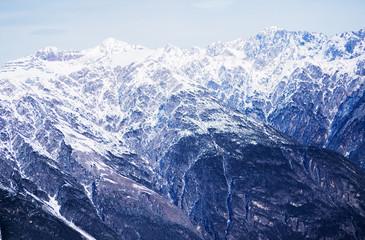 mountain peaks in the Alps