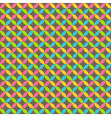 Bright fun abstract seamless pattern with multicolored circles